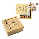 Carti de joc promotionale din carton cu 5 zaruri din lemn - V6209