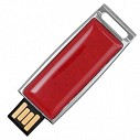 Memory stick de lux de 2Gb cu carcasa metalica rosie - Cerruti Zoom NAU558