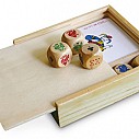 Seturi promotionale de jocuri 2 in 1, cu cutie din lemn - 98023