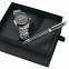 Seturi de ceasuri Ungaro cu bratara metalica si pixuri negre elegante - UPBM474