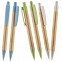 Pixuri promotionale ecologce din lemn de bambus cu accesorii colorate - 19669